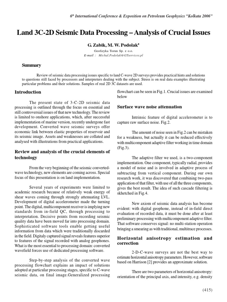 Land C-Wave Seismic Data Processing Insights | PDF | Reflection ...