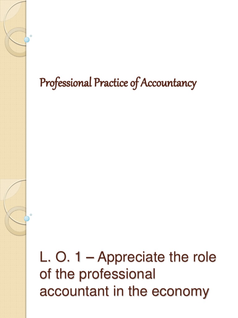 Professional Accountancy Practice Overview | PDF | Certified Public ...