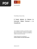 A Função Auditoria de Sistemas de Informacao Modelos Funcional e de Competencias