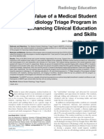 The Value of A Medical Student Radiology Triage Program in Enhancing Clinical Education and Skills
