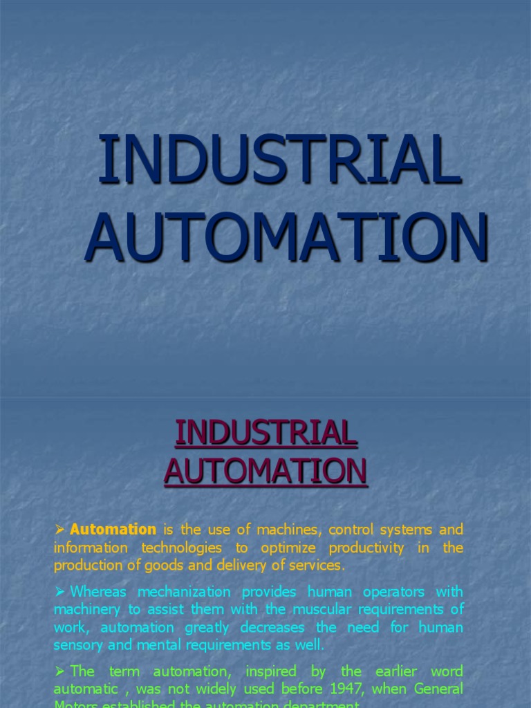 Industrial Automation Overview and Benefits | PDF | Programmable Logic ...