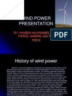 WIND POWER PRESENTATION HISTORY