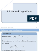 7.2 Natural Logarithms