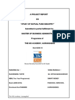 Project Report On Study of Mutual Funds Industry