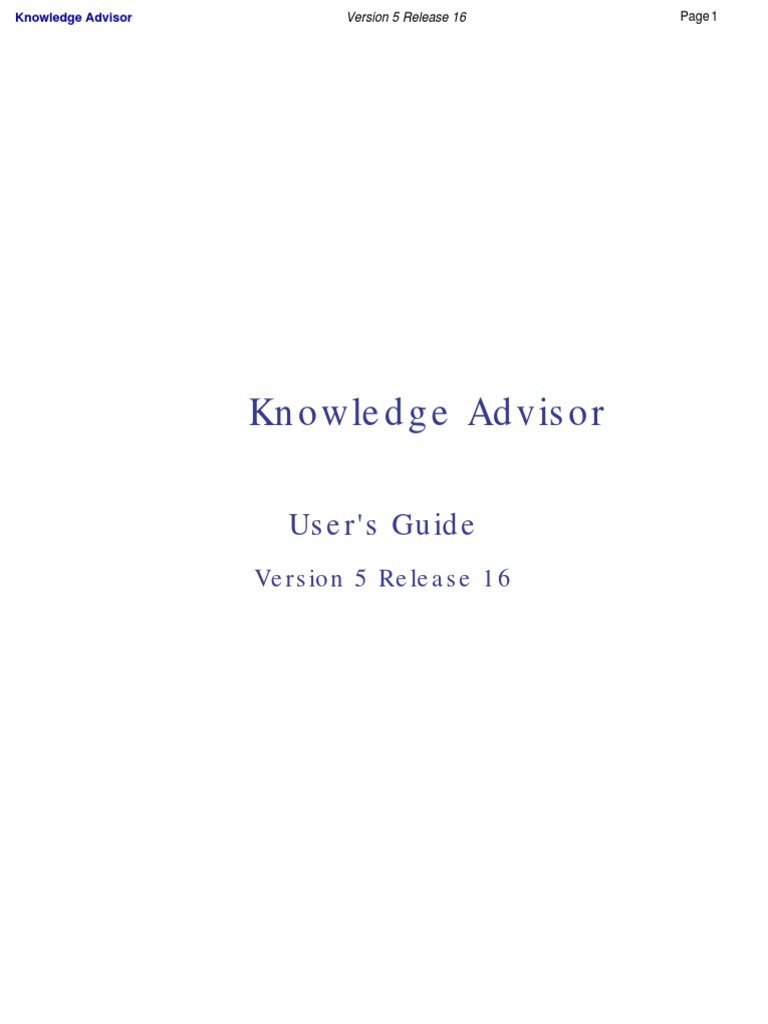 Knowledge Advisor PDF | PDF | Icon (Computing) | Control Flow
