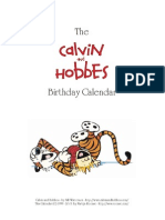 Calvin and Hobbes - Birthday Calendar