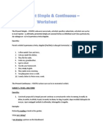 The Present Continous Worksheet