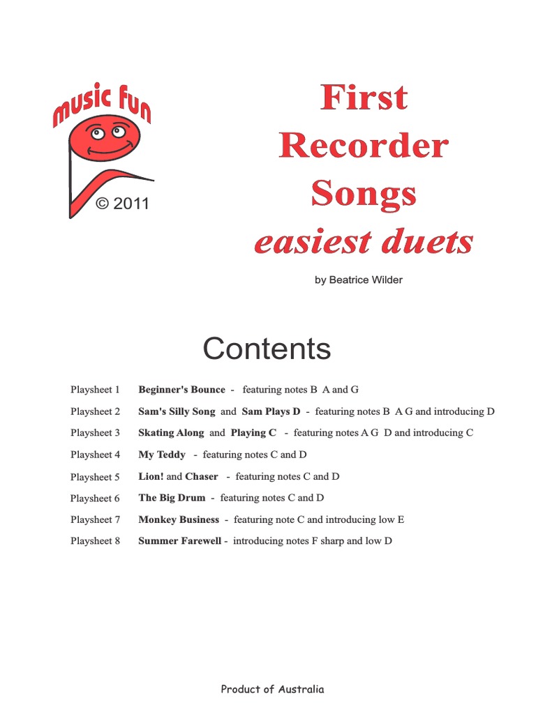 Recorder Duets PDF Leisure