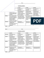 Reading Log Rubric