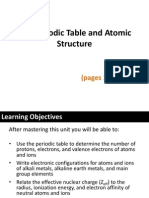 Periodic Table and Atomic Structure