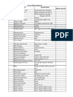 List of Office Stationery