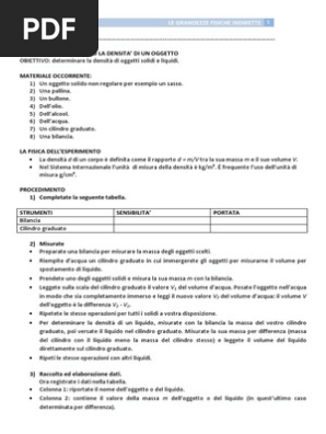 La Misura Della Densit | PDF