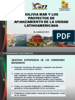 Bolivia Mar Y Los Proyectos de Afianzamiento de La Unidad Latinoamericana