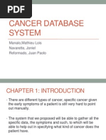 Cancer Database System: Manalo, Mathieu Lois Navarette, Joniel Reformado, Juan Paolo