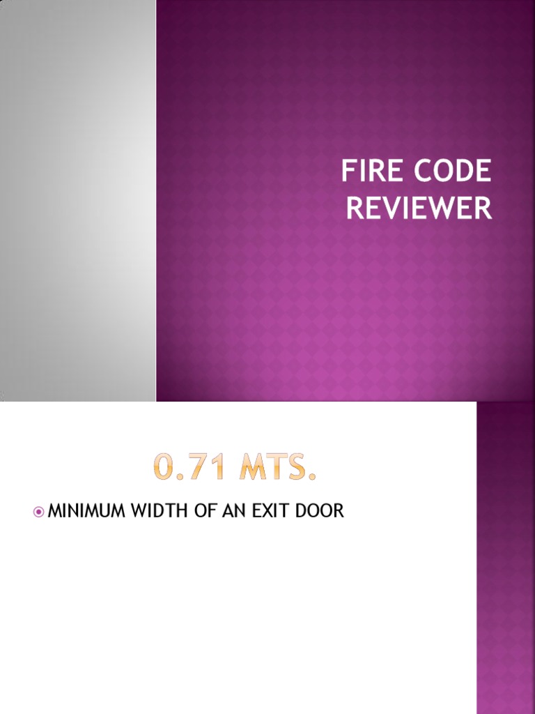 Fire Code PDF Stairs Fires