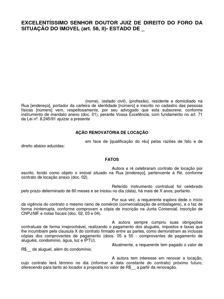 Quais São Os Requisitos Exigidos Para A Ação Renovatória