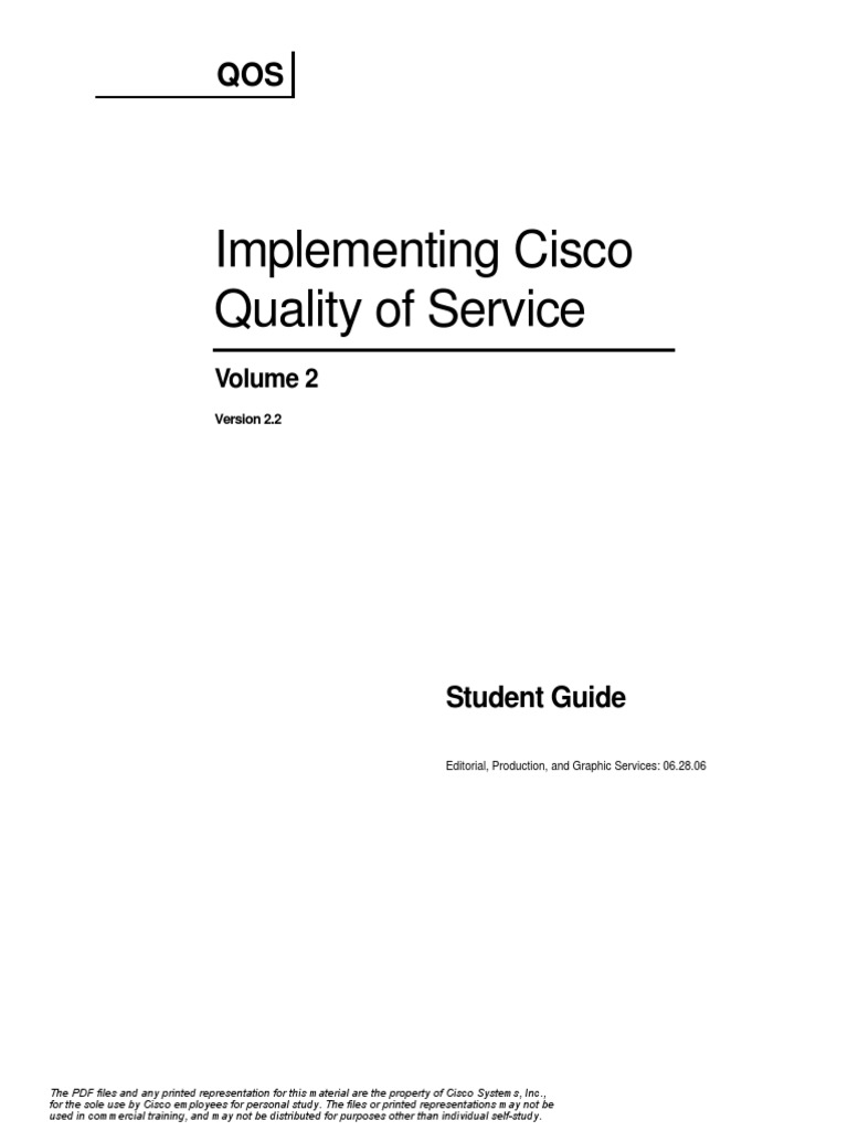 QoS StudGuidev2 - 2 Vol II PDF | PDF