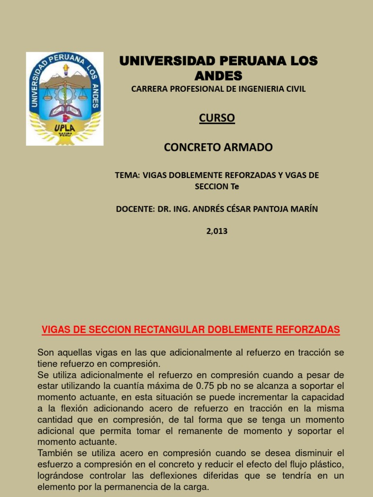 Vigas Doblemente Reforzadas | PDF
