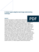 A Robust Region-Adaptive Dual Image Watermarking Technique