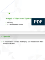 Analysis of Signals and Systems: Sampling Dr. David Antonio-Torres