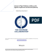 Effect of The Treatment of Type II Diabetes Mellitus On The Development of Cognitive Impairment and Dementia (Review)