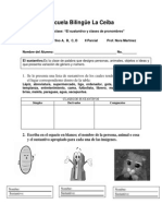 TRABAJO DE CLASE - Sustantivo y Pronombre