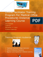 Online Facilitator Training Program For Medical Office Procedures