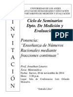 Ciclo de Seminario Ponencia Prof. Jonathan Linares.20 Nov 2014