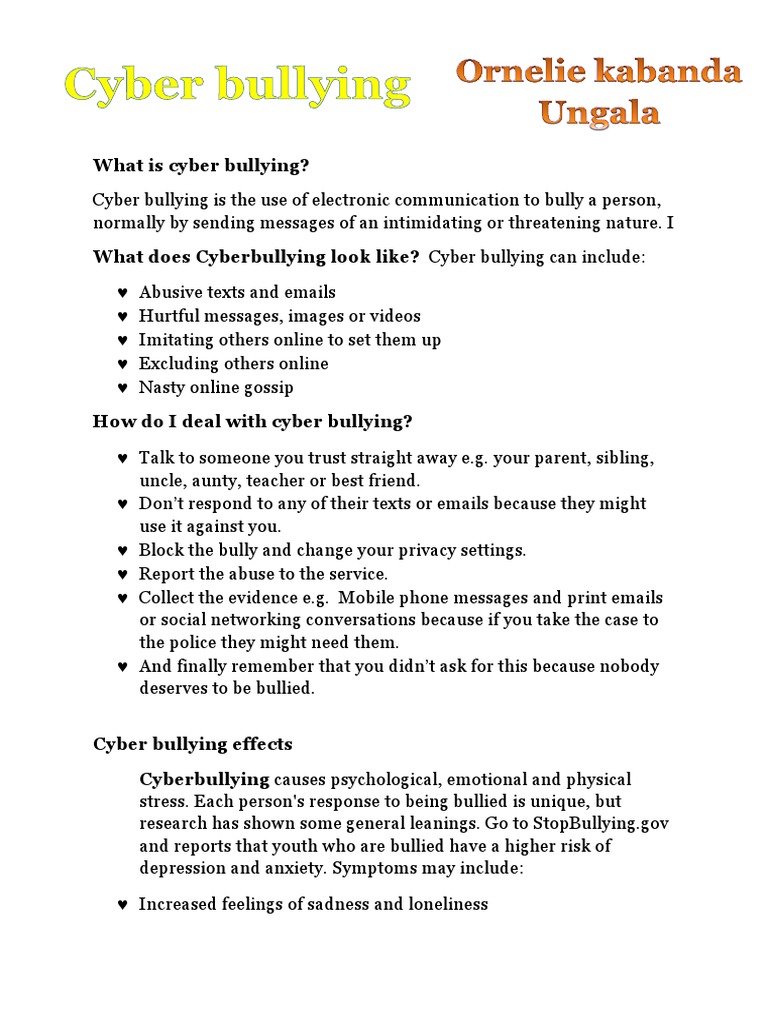 Understanding Cyberbullying Effects | PDF | Cyberbullying | Bullying