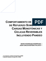 Comportamiento de Barras de Refuerzo Sometidas A Cargas Monotonicas y Ciclicas Reversibles Incluyendo Pandeo-Rodriguez (1998)