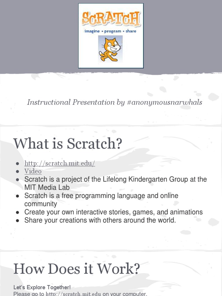 Scratch - Instructional Presentation | PDF