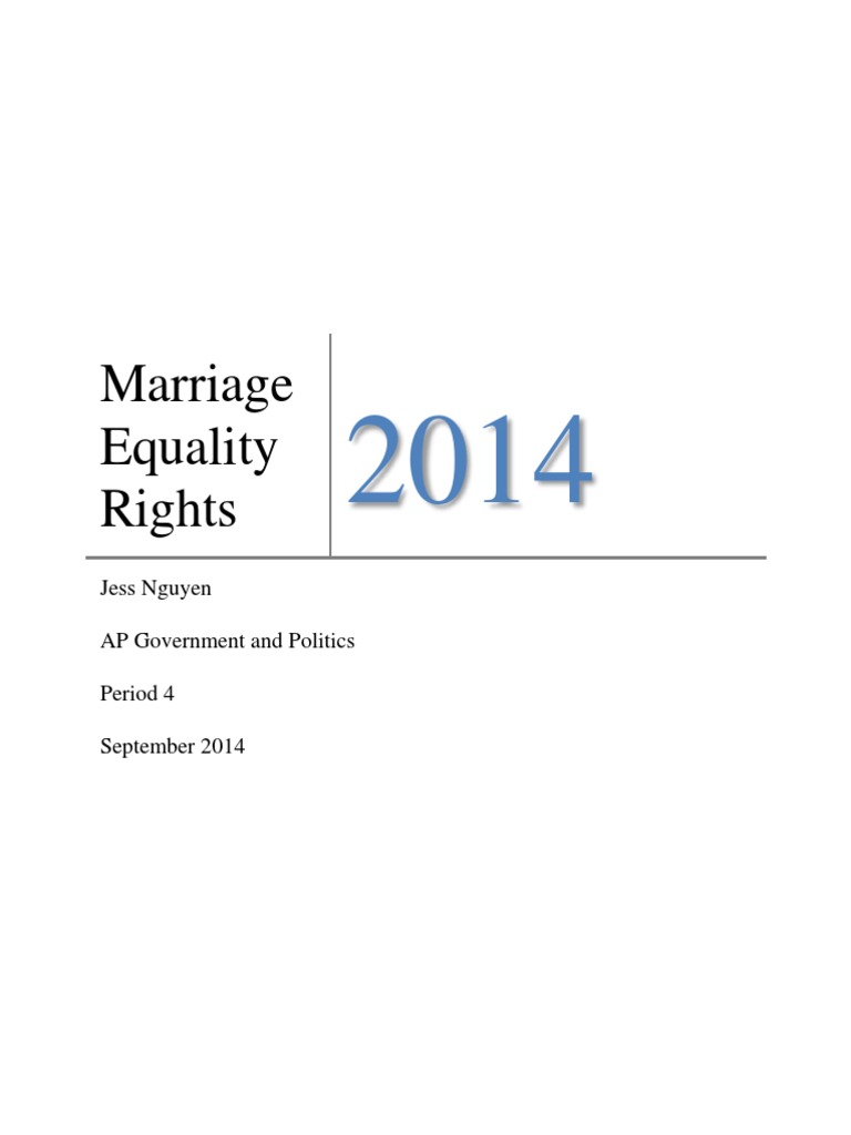 Marriage Equality in the U.S. | PDF | Same Sex Marriage In The United ...