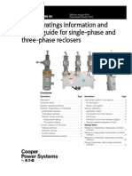 General Ratings Information and Catalog Guide For Single-Phase and Three-Phase Reclosers