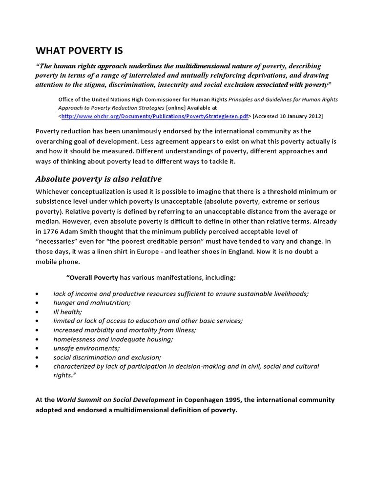 Understanding Multidimensional Poverty | PDF | Social Science