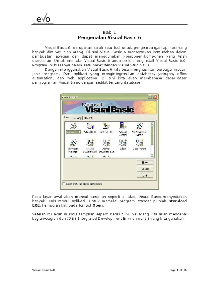 Panduan Pemrograman Visual Basic 6.0 | PDF