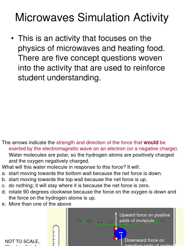 Lecture 25 SIM (Microwaves) PDF Properties Of Water Molecules