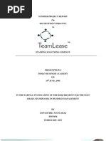 Summer Project Report On Recruitment Process' in
