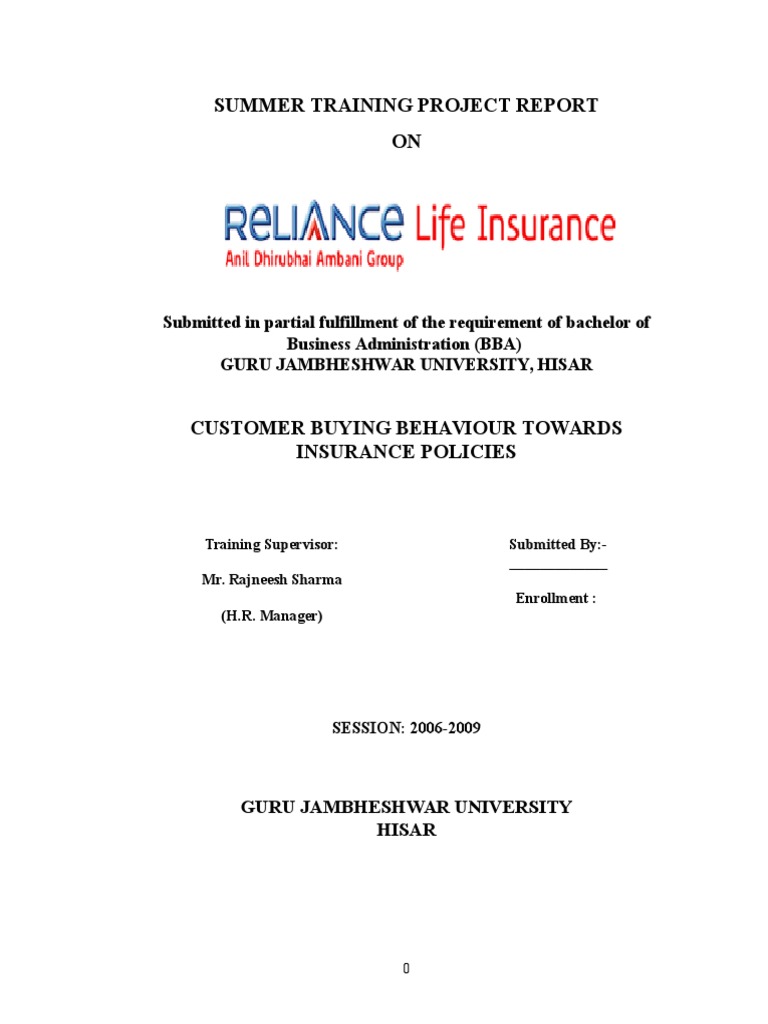 Customer Behavior in Insurance Policies | PDF | Insurance | Mutual Funds