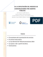 Pautas para La Explotación Del Negocio de Las Telecomunicaciones Por Agentes Públicos