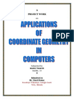 Applications Used in Computers Using Coordinate Geometry