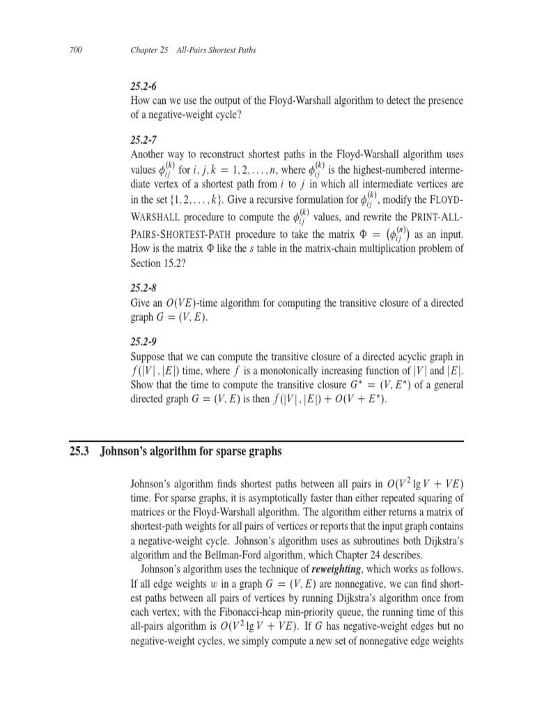 Johnson's Algorithm for All-Pairs Shortest Paths | PDF | Mathematical ...