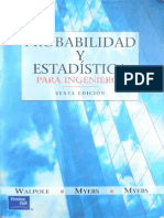 Probabilidad y Estadisticas, Walpole 6 ED - En Español