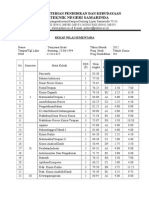 REKAP NILAI SEMENTARA POLNES SAMARINDA