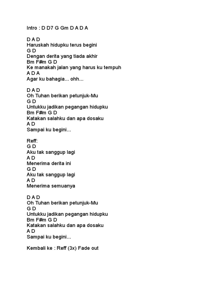 Lirik Lagu Oh Tuhan Apakah Salahku