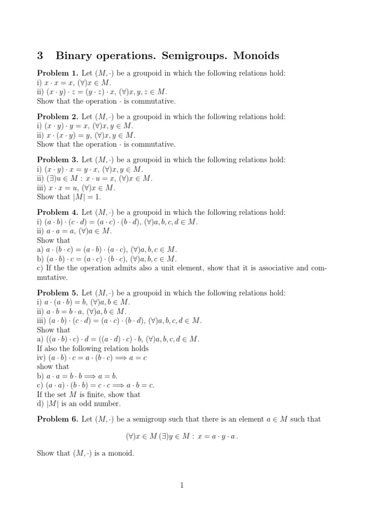 Commutative Semigroups on 3 Elements | PDF | Integer | Abstract Algebra