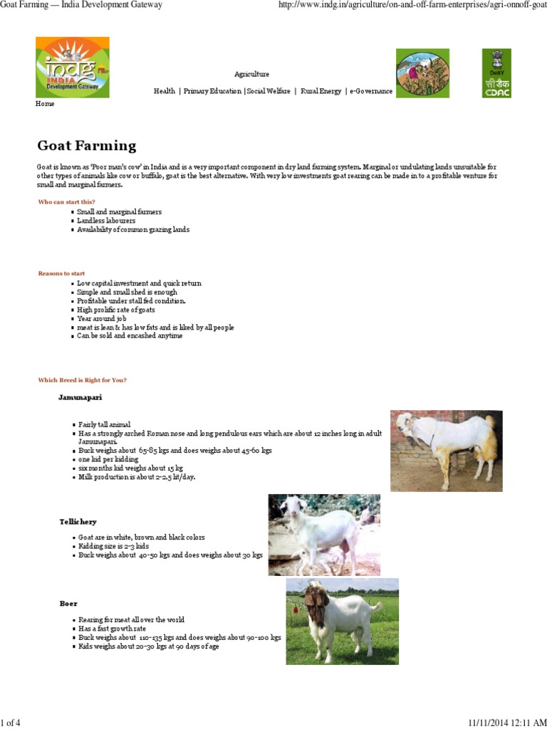 Goat Farming Pdf : INDIGENOUS GOAT PRODUCTION HANDBOOK – RGNC