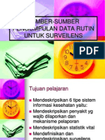 Sumber-Sumber Pengumpulan Data Rutin Untuk Surveilens