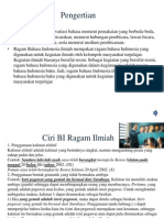 Bahasa Indonesia Ragam Ilmiah