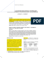 Esquema de acciones para evitar, controlar y desinfectar productos de hongos y aflatoxinas