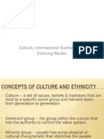 Culture, International Business and Entering Modes